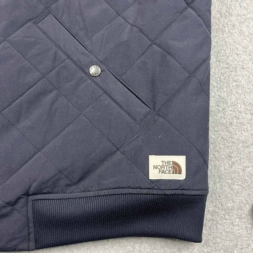 The North Face Quilted Vest Mens XL Cuchillo Sherpa Lined Insulated Jacket Blue